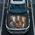 thumbnail image 3 of Yuyamidu Horse Car Hood Cover Auto Side View Mirror Cover Easy to Install Hood Cover with Auto Rearview Covers Set of 3 Car Exterior Accessories Decoration, 3 of 7