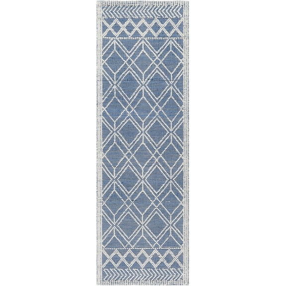 Boutique Rugs Rika Traditional, Transitional Runner Rug - Beige, Navy - 2'6" x 8' Runner