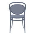 thumbnail image 5 of Luxury Commercial Living 33.5" Gray Stackable Outdoor Patio Armless Chair, 5 of 6
