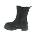 thumbnail image 5 of 【FIRE-1】Women's El Girl astic Platform side zipper Chunky High Ankle Fashion Comfy Boots Footwear Shoe Walking Shoes Comfort Casual Pu Knee Arch, 5 of 9