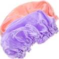 thumbnail image 4 of 2Pcs Bathing Caps Satin Bonnets Hair Bonnets for Sleeping Comfortable Shower Hats Bath Caps, 4 of 7