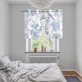 thumbnail image 5 of Blue White Flowers Kitchen Curtains Small Short 39 Inch Length, Spring Summer Floral Botanical Grommet Top Bedroom Living Room Curtains, Light Filtering Cafe Curtain Drapes 2 Panels Set 55''x39'', 5 of 9