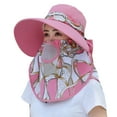 thumbnail image 3 of Sombrero para el sol ANGGREK con cubierta para el cuello y la cara mujer ala ancha extraíble protección UV, 3 of 5