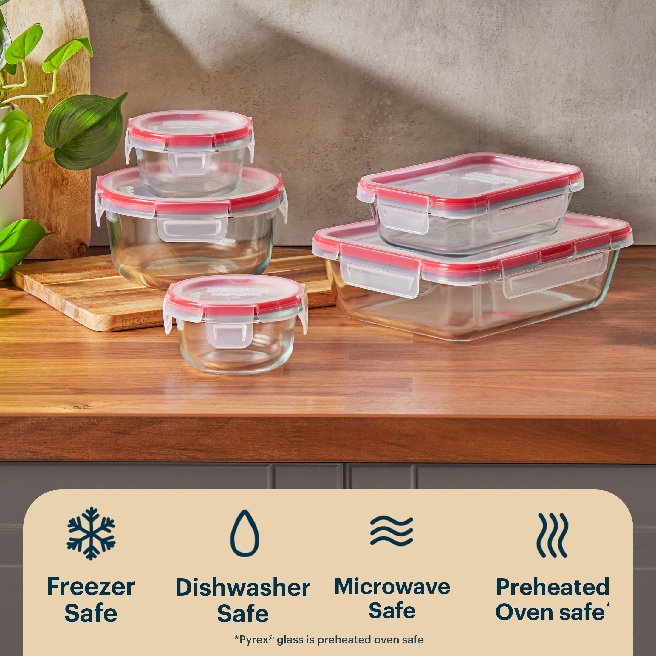 Pyrex Freshlock 10-Piece Glass Storage Set photo 4