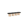 thumbnail image 3 of Meridian Furniture Pavilion Black Boucle Fabric Bench, 3 of 7