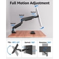 thumbnail image 4 of Soporte de Monitor MOUNTUP Negro para Pantallas Ultrawide con Brazo y Abrazadera en C/Base de Ojal, 4 of 8