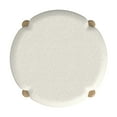 thumbnail image 6 of HomePop Luna Round Upholstered Ottoman, Cream Boucle, 6 of 11