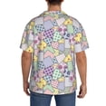 thumbnail image 3 of Gukieu different patchwork Print Men's Short-sleeved Shirts, Button-down Pocket Shirts, T-shirts, Beach Vacation Travel Summer Clothing-Medium, 3 of 5