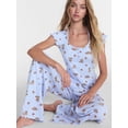 thumbnail image 3 of No Boundaries Henley Top and Pants Sleep Set, 2-Piece, Women's XS-XXL, 3 of 4