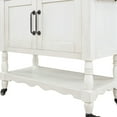 thumbnail image 6 of The Pioneer Woman Two-Tone Kitchen Cart Made With Solid Wood Frame, White, 6 of 12