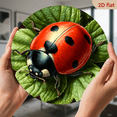 thumbnail image 6 of 2D Flat Charming Ladybug 8x8 Round Metal Wall Art - Vintage Tin Sign for Home, Bar, Cafe Kitchen Decor, 6 of 6