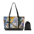 thumbnail image 7 of FORMRS Canvas Laptop Tote Bag for Women with 15.6" Computer Compartments Shoulder Handbag, Purple Flowers, 7 of 7