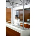 thumbnail image 6 of M&T Displays 47.24x47.24 Inch Clear Hygienic Barrier with Aluminum Bars, Sneeze Guard, Protective Window for Cashiers, Workers, Employers and Customers, Barrier Against Coughing & Sneezing, 6 of 7