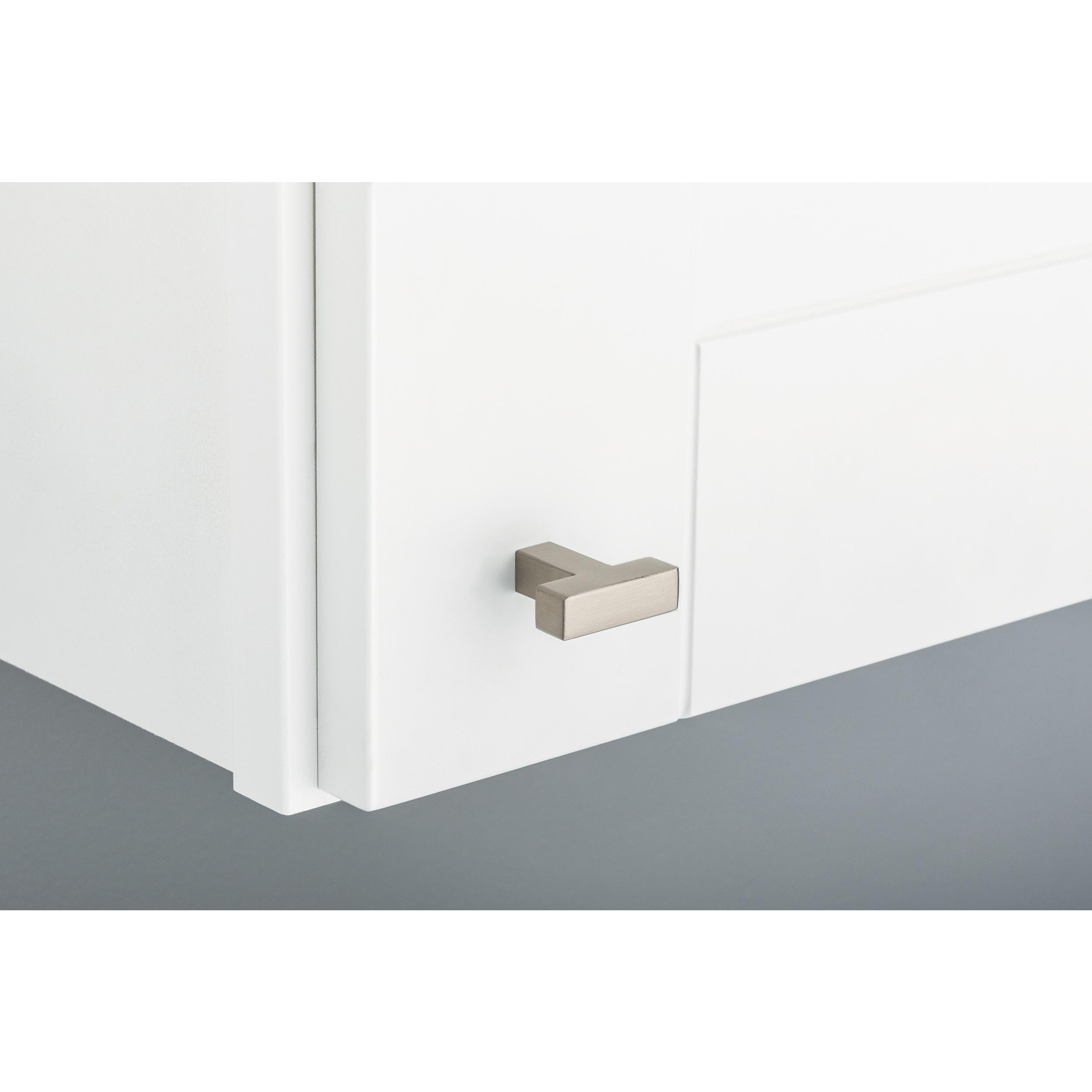 (3 pack) Mainstays Simple Modern Square 1-1/4 in. (32 mm) Stainless Steel Cabinet Bar Knob (2-Pack)