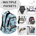 thumbnail image 6 of Aplkyhs 17 Inch Backpack for Students 12-18 Durable School Bookbag for Middle High School Teens Sports Cartoon Car Theme, 6 of 7