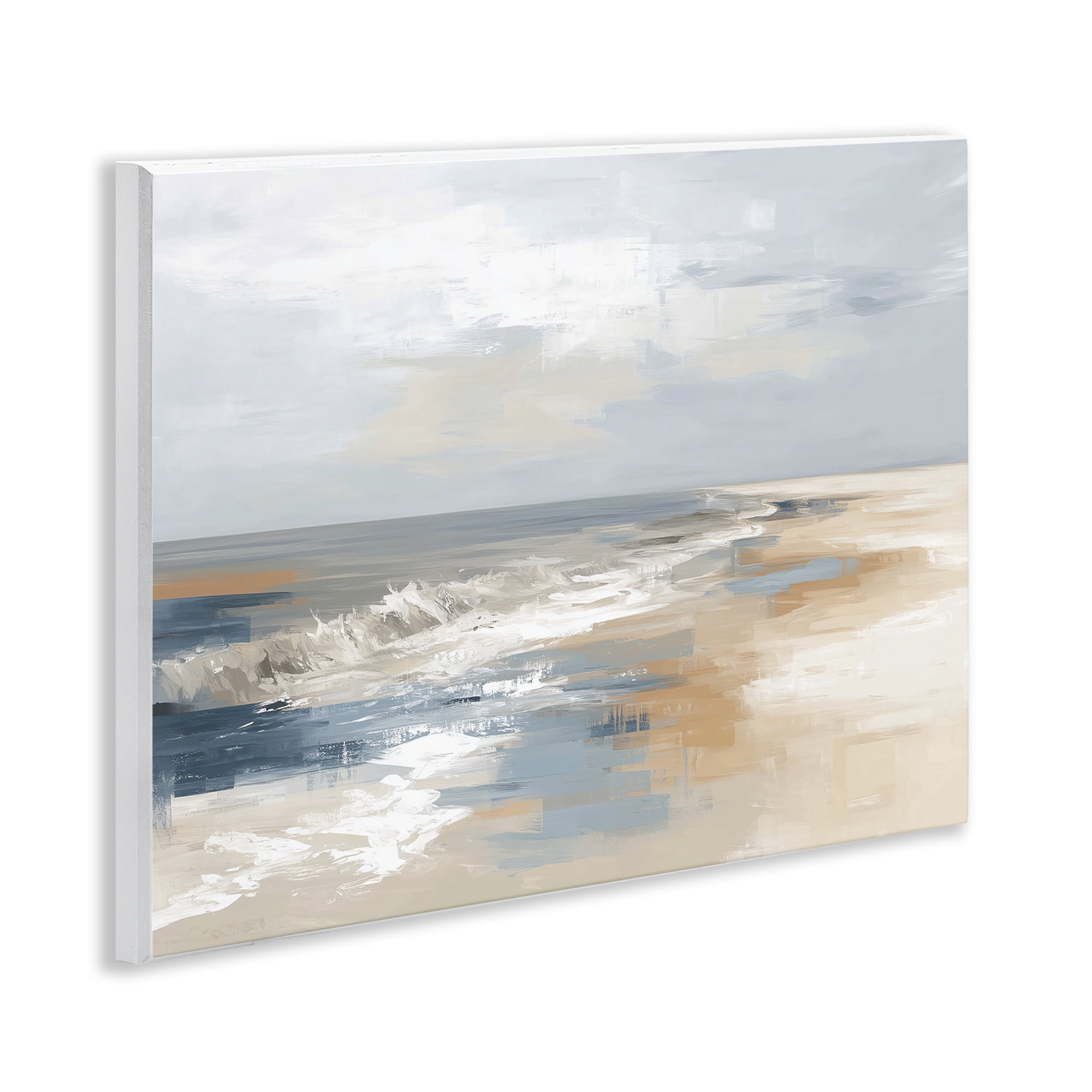 Stupell Industries Tranquil Beach in Neutrals Wall Plaque Art, design by Kim Curinga