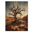 thumbnail image 3 of Designart "Mirage in the Desert II" Floral Print on Natural Pine Wood, 3 of 5