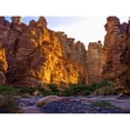 thumbnail image 2 of Rock cliffs and valley  near Tabuk; Saudi Arabia Poster Print, 2 of 2
