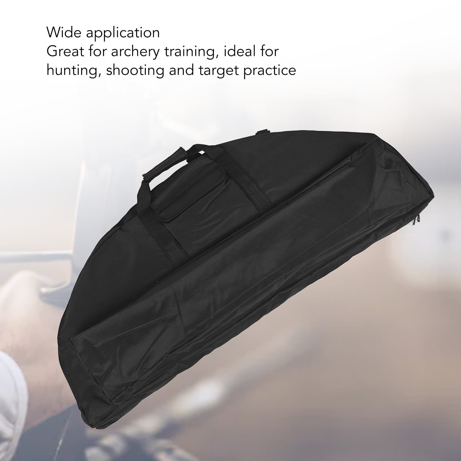 Étui à Arc Composé, Sac de Tir à l'Arc Portable Léger avec Multiples Poches, Poignée, Rembourrage en Mousse Douce, Sac de Transport Multifonctionnel 95cm/37.4 Po pour la Chasse
