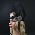 thumbnail image 4 of Negro Cristal Avestruz Lentejuelas De Plumas Diadema Del Vintage+Blanco Cristal Avestruz Lentejuelas De Plumas Diadema Del V Sunnimix Venda, 4 of 8
