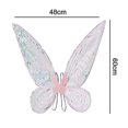thumbnail image 5 of Disfraz de elfo de Halloween con alas de hada transparentes y brillantes para niños, 5 of 5
