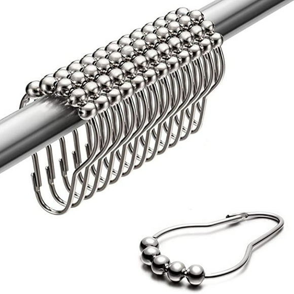 Boovnll Premium Shower Curtain, Shower Curtain Hooks Rings Rust- Shower Curtain Rings Hooks 24/36/48Pcs, Shower Curtain Liner, Shower Curtains