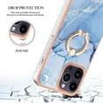 thumbnail image 4 of 360 Degree Rotating Ring Stand Case for iPhone 14 Pro Max,Dteck Shockproof Marble Patterned TPU Case Kickstand Slim Back Cover, Blue, 4 of 6