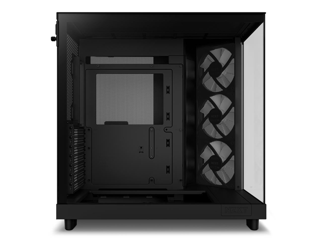 NZXT H6 Flow | CC-H61FB-01 | Compact Dual-Chamber Mid-Tower Airflow Case |  Panoramic Glass Panels | High-Performance Airflow Panels | Includes 3 x