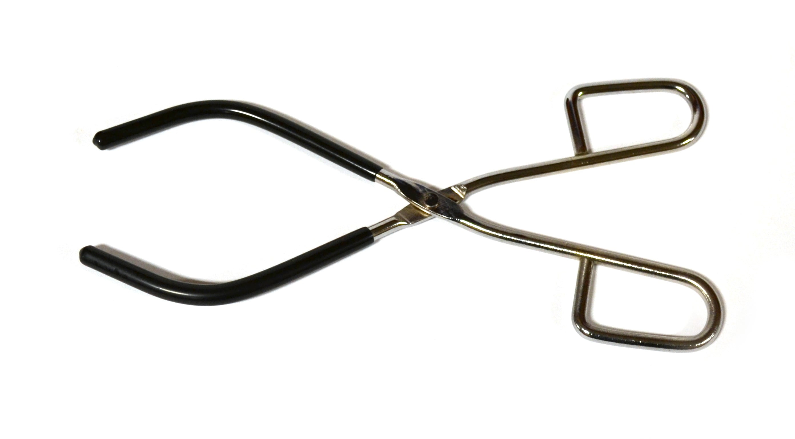 Eisco Labs Beaker Tongs, Rubber Coated Ends, Nickel Plated 1/4" Steel