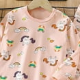 thumbnail image 4 of UAYOTSE Girls Long Sleeved and Long Legged Set Comfortable Soft Stylish Cartoon Print Girls Pajamas Set,Sizes 5-6 Years, 4 of 4