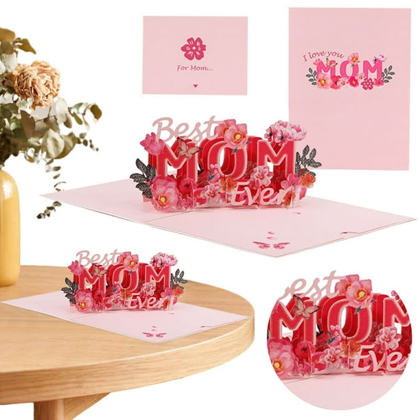 Tarjeta Felicitación Tridimensional Creativa en 3D Mano Papel Sosteniendo Flores para Agradecer Y Desear La Tarjeta Felicitación Del Día La Madre (3d) Carta Del Día La Madre