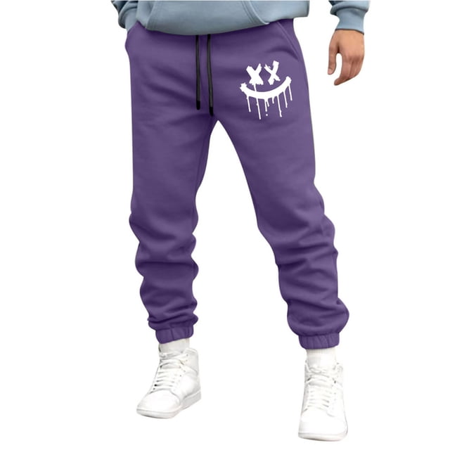 Pantalones deportivos de longitud completa para hombre, pantalones de ejercicio para correr ajustados, pantalones para correr con cordón, pantalones estampados, pantalones para hombre
