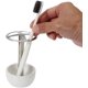 thumbnail image 5 of Soporte para cepillo de dientes, para maquinilla de afeitar, encimera de tocador de baño, organizador de baño de cepillo de dientes de acero inoxidable (blanco), 5 of 5
