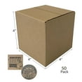 thumbnail image 3 of UOFFICE Corrugated Boxes 4" x 4" x 4" Cube Boxes Pack of 50 Single Wall, 3 of 13
