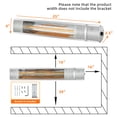 thumbnail image 2 of Gymax 1500W Electric Patio Heater Wall-Mounted Infrared Heater w/Remote Control Silver, 2 of 10