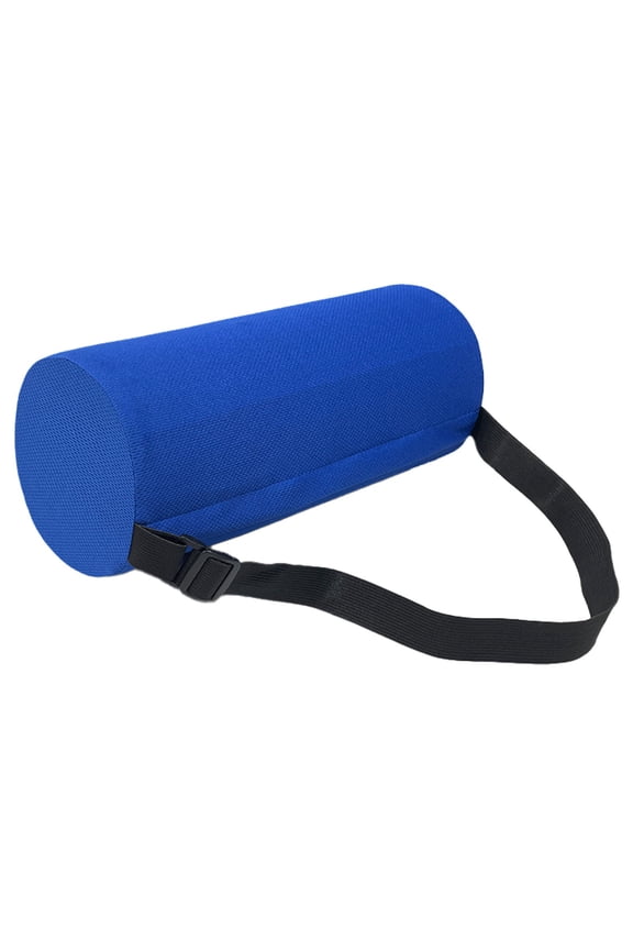 Cushion Lumbar Roll Pillow for Lower Back Support Memory Back Support Cushion with Elastic Strap Washable Cover Ergonomic Neck Roll Pillow for Chair Car Travel 11 Inch