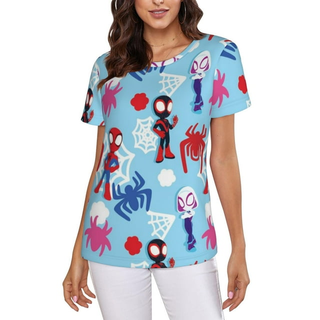 Spider-Man Women's Crew Neck Short Sleeve T-Shirt