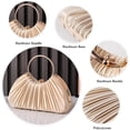 thumbnail image 4 of Women Evening Bag Pleated Clutch Bag Silk Handbag Bridal Wedding Purse Small Shoulder Bag Elegant Crossbody Bag, 4 of 7