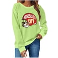 thumbnail image 2 of Wowcloth Women's Printed Long Sleeve Round Neck Sweatshirt - Hoodless Casual Pullover for Everyday Wear & Comfort Fit, 2 of 4