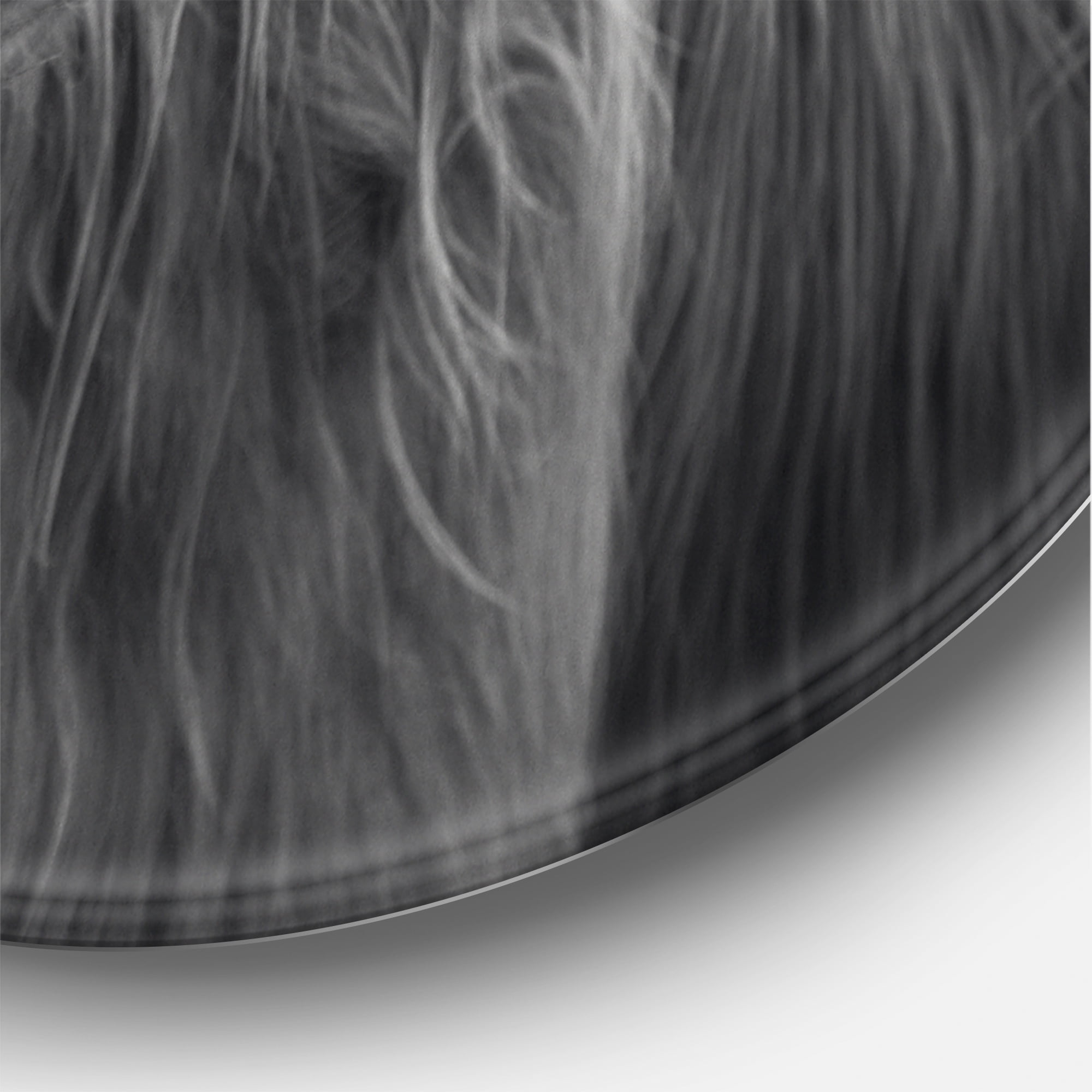 Designart 'Close Up Of Scottish Cow On Moorland I' Farmhouse Circle Metal Wall Art 36x36 - Disc of 36