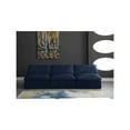 thumbnail image 6 of Meridian Furniture Cozy Navy Velvet Modular 3 Piece Armless Sofa, 6 of 6