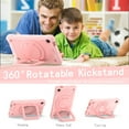 thumbnail image 2 of SaniMore for Samsung Galaxy Tab A9 8.7" 2023 SM-T550 SM-P550 Case, Multi-Functional Case with Handle Shoulder Strap & 360° Rotatable Kickstand Shockproof Protective Case for Girls Boys, Rosegold, 2 of 9