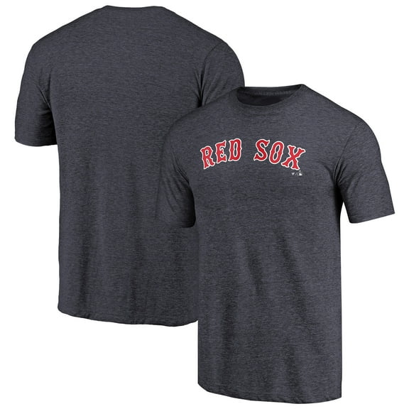 Men's Navy Boston Red Sox Team Wordmark Tri-Blend T-Shirt