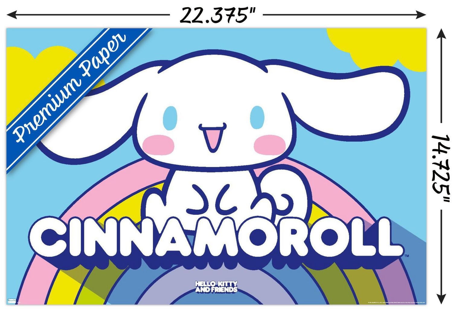 Hello Kitty and Friends: 22 Over The Rainbow - Cinnamoroll Wall Poster, 22.375" x 34"