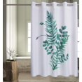 thumbnail image 1 of Conbo Mio Cortina de ducha sin gancho con forro a presión, juego de cortinas de ducha de lujo para hotel para baño con ventana superior transparente, impermeable, lavable, 71 ancho x 74 alto, hoja, 1 of 1