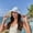 Blue, variant on HAIJIE party hats for adults Sun Hats For Women Men Summer Wide Brim Beach Hat Outdoor Travel Casual Sun Comfortable Lightweight Roll up Visor Mens Hat with Cord Hiking Hut Women Hat Travel Beach Hat