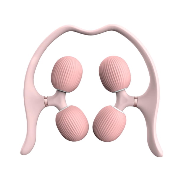 Rodillo de masaje multifuncional con puntos de presión y relajación muscular, rodillo de espuma manual. rosa