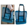 thumbnail image 4 of Bolsa de playa de malla con cremallera aislante, bolsa más grande, bolsa de , viaje, piscina, bolsa de playa para mujeres y Azul CUTICAT Estuche de picnic más fresco, 4 of 8