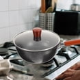 thumbnail image 3 of MOKKHNB Milk Warming Pot Beech Wood Handle Small Pan With Lid for Daily Use 1Pcs, 3 of 6