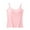 Pink, variant on Women's Camisole Pajama Tops Solid Color Soft Comfort Sleep Tank Tops with Adjustable Strap Padded